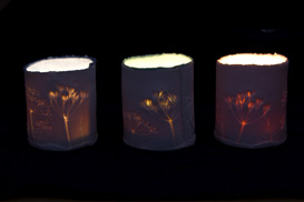 Rose Dickinson - Porcelain Nightlights in use